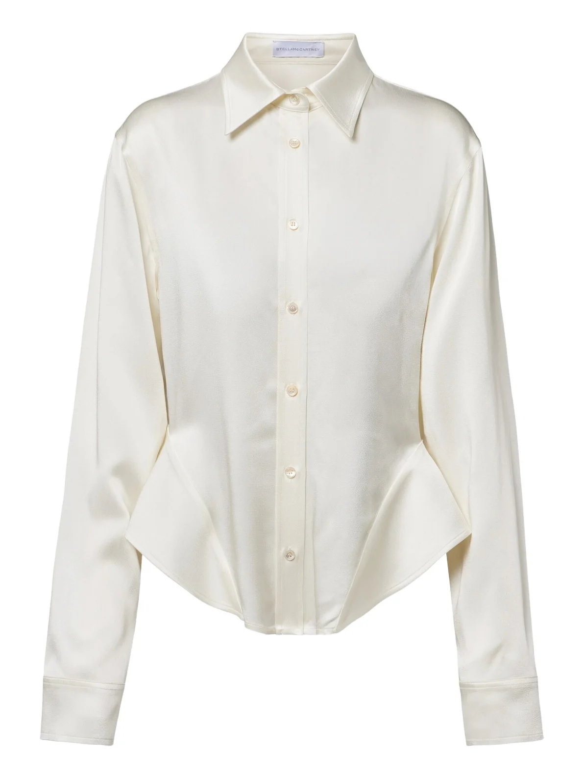 Peplum satin shirt