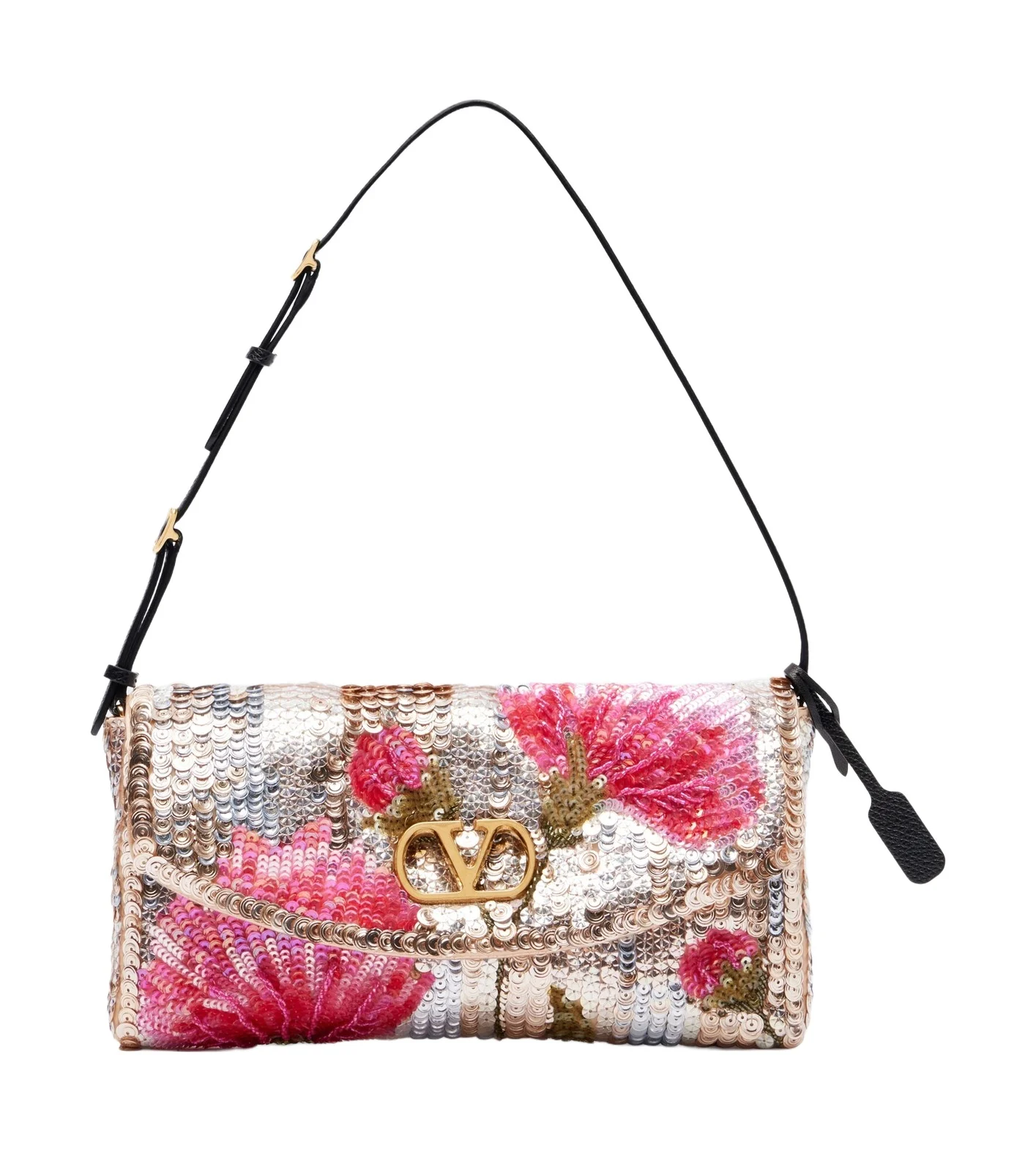 DeVain Small floral sequined shoulder bag