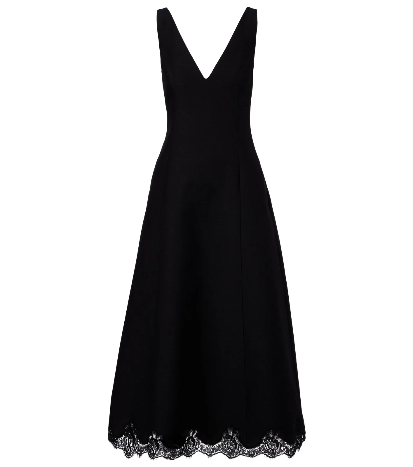 Crepe Couture lace-trimmed midi dress Crepe Couture lace-trimmed midi dress