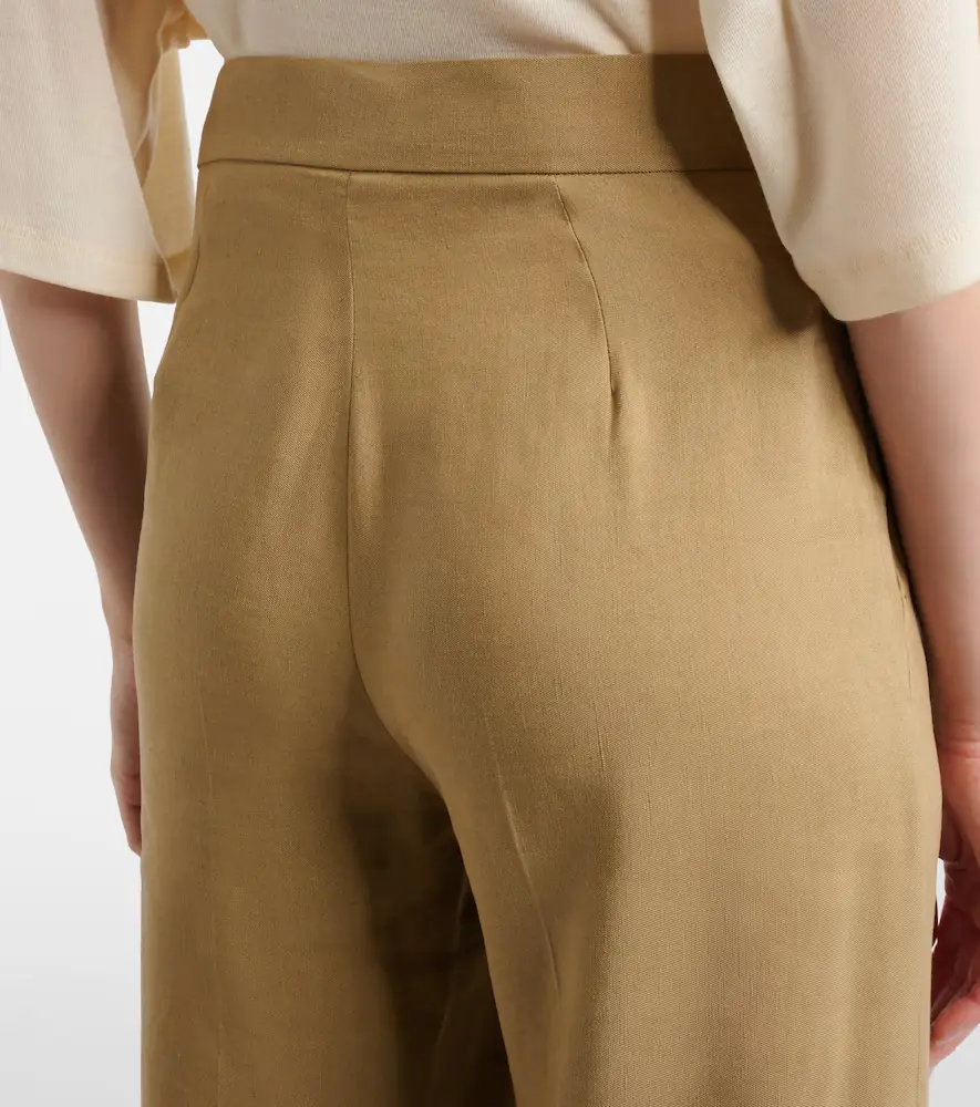 Max Mara Linen and silk twill wide-leg pants | Thumbnail 2