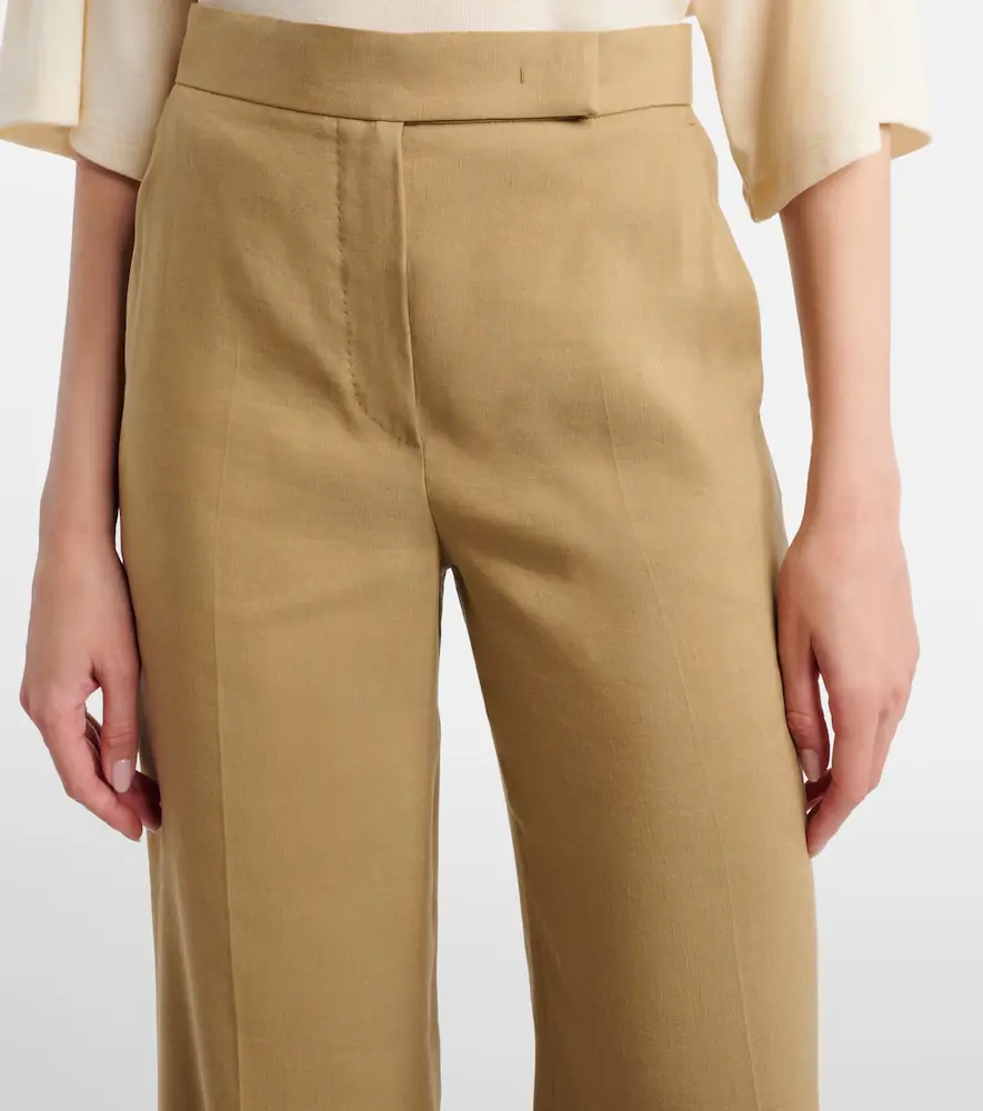 Max Mara Linen and silk twill wide-leg pants | Thumbnail 4