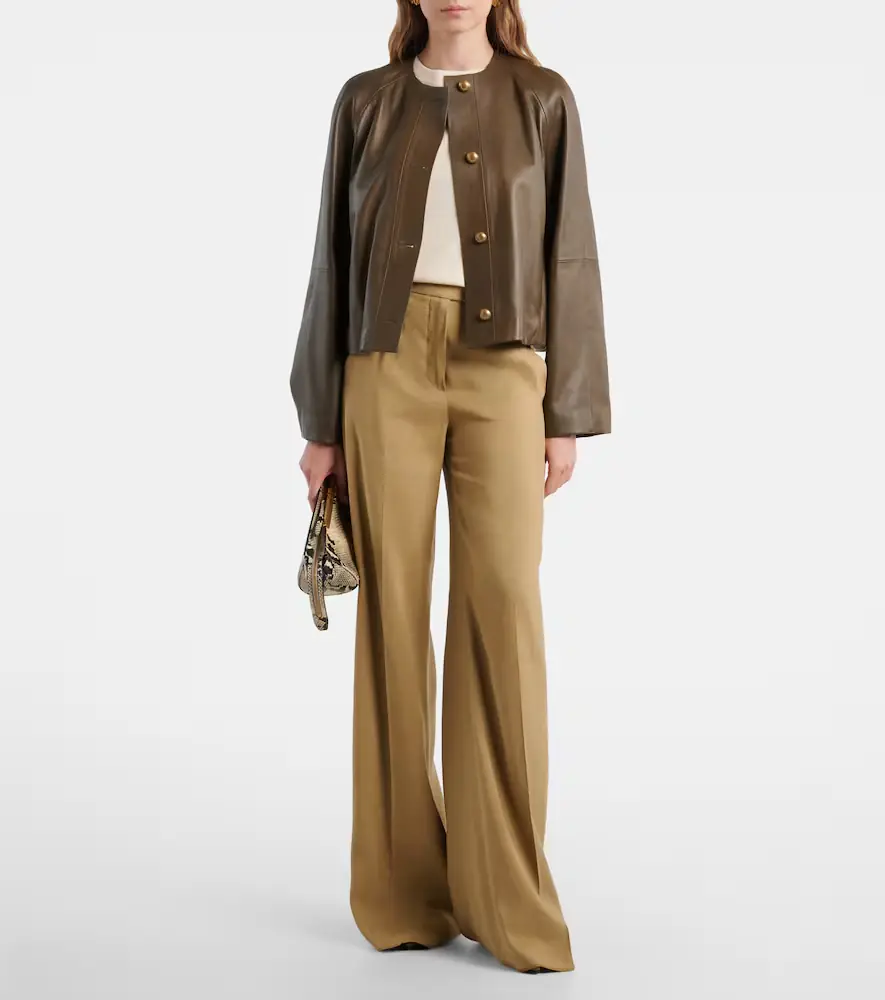 Max Mara Linen and silk twill wide-leg pants | Thumbnail 5