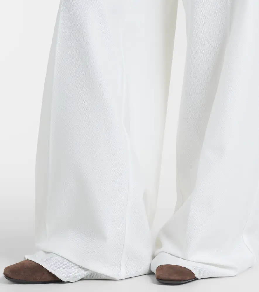 Max Mara Cotton piqué wide-leg pants | Thumbnail 2 Max Mara Cotton piqué wide-leg pants | Thumbnail 2