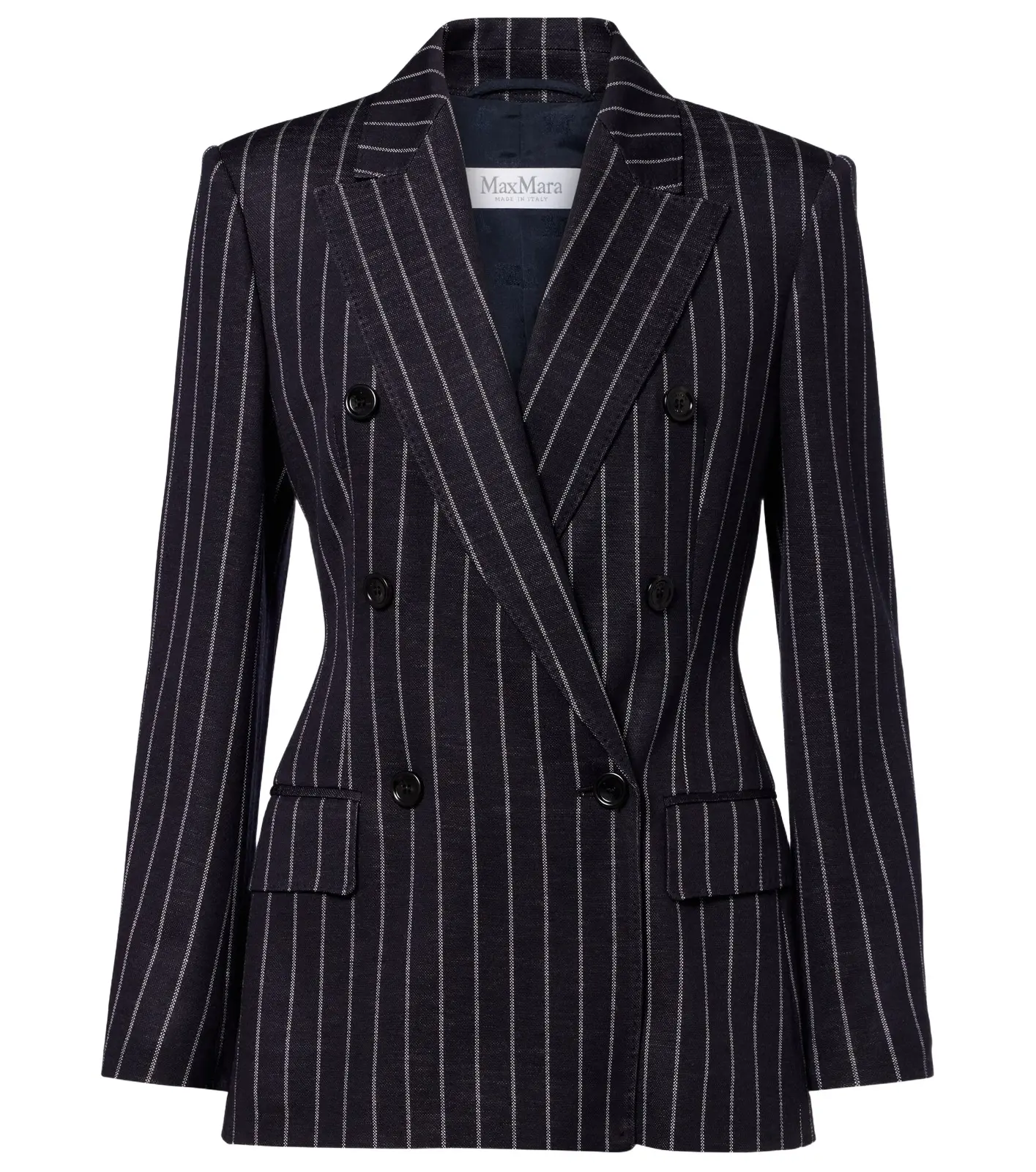 Max Mara Pinstripe double-breasted jersey blazer