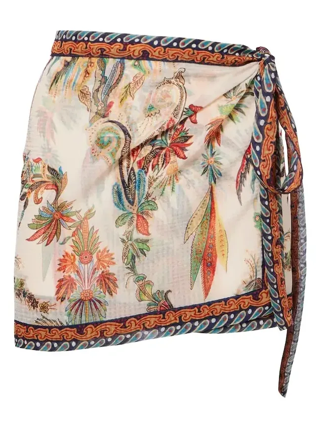 Paisley wrap skirt