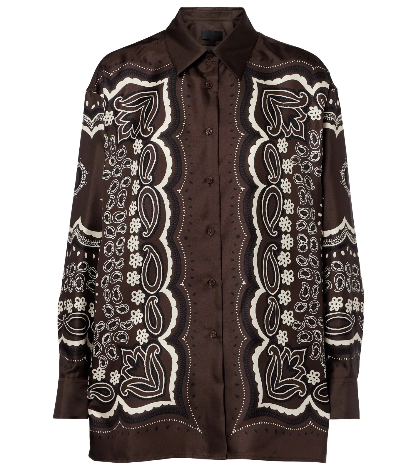 Alfie printed silk twill shirt