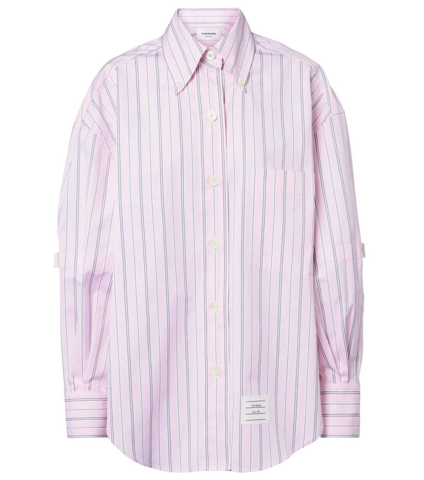 Striped cotton poplin shirt