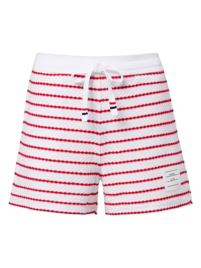 Striped cotton shorts