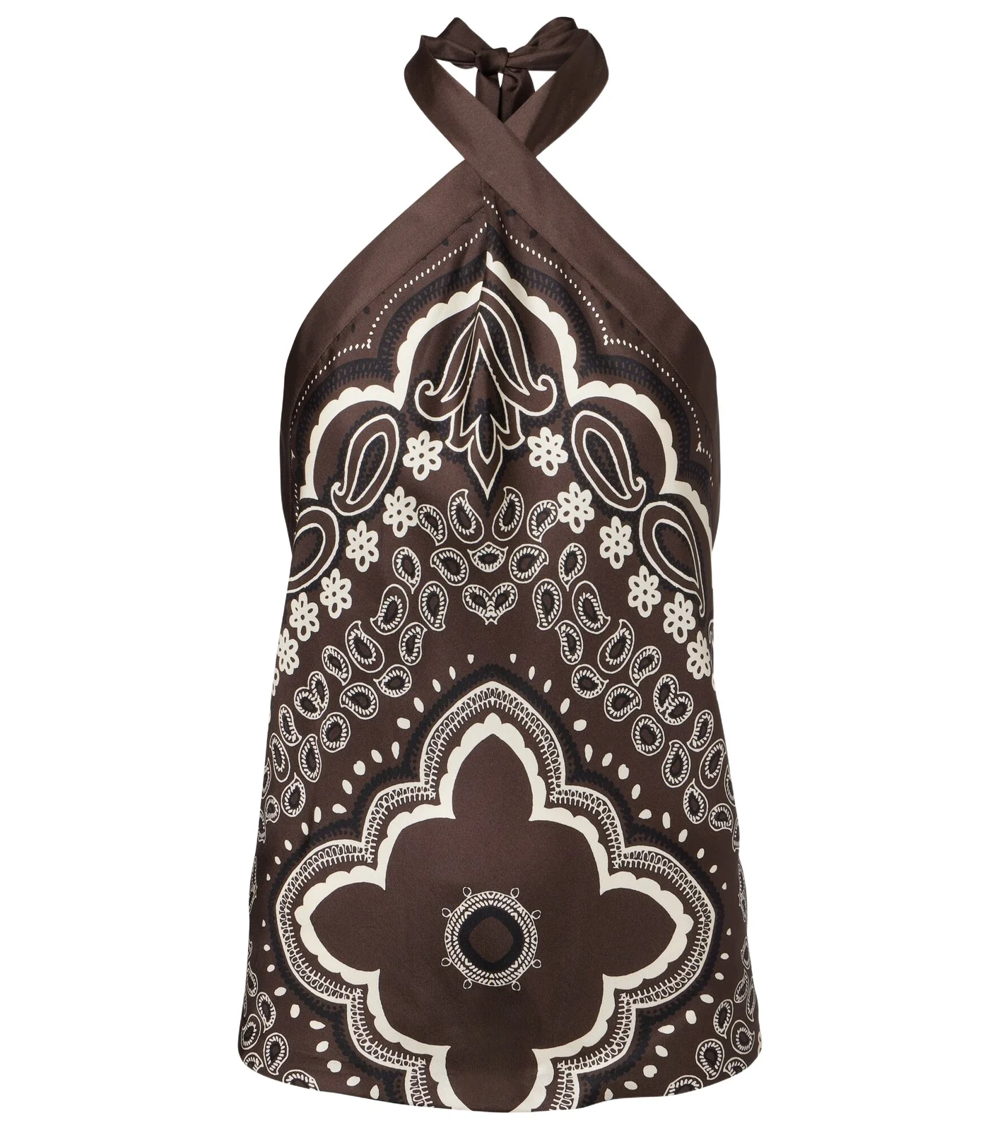 Solal printed halterneck silk top Solal printed halterneck silk top