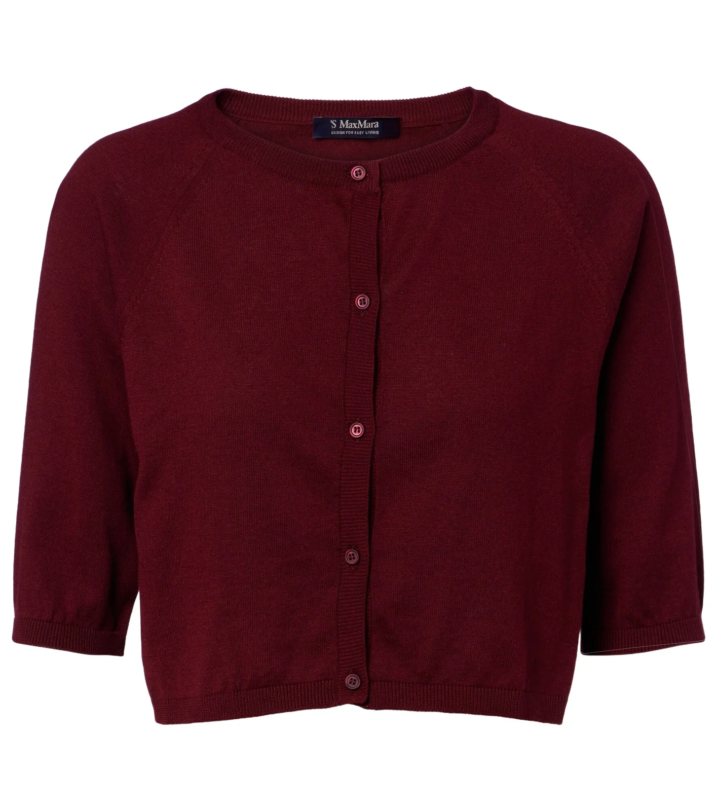 'S Max Mara Cropped cotton, silk, and cashmere cardigan 'S Max Mara Cropped cotton, silk, and cashmere cardigan