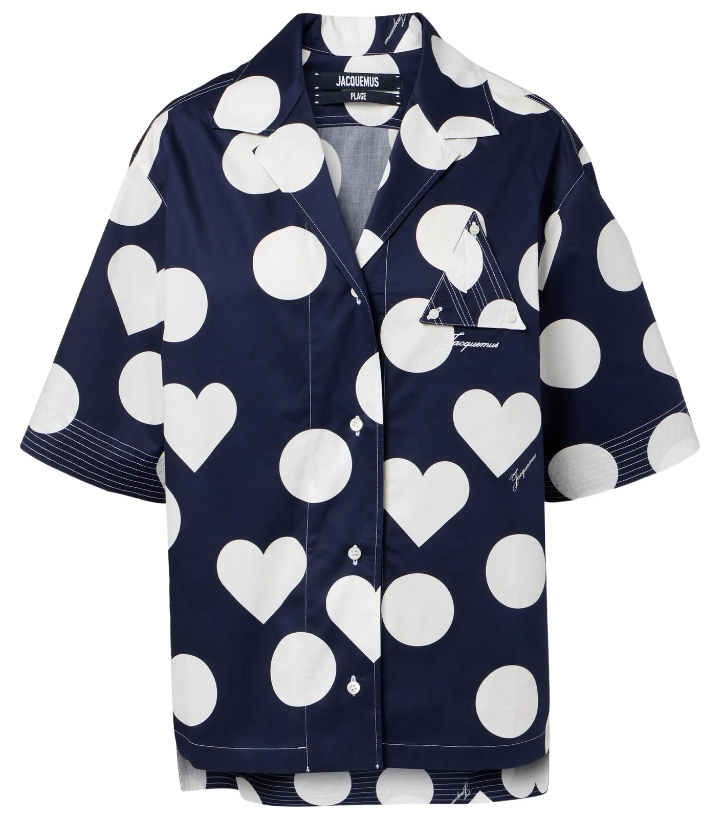 Jacquemus Marin polka-dot cotton poplin shirt