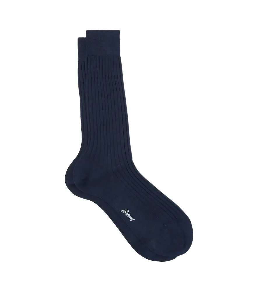 Brioni Ribbed-knit cotton socks | Image 1 Brioni Ribbed-knit cotton socks | Image 1