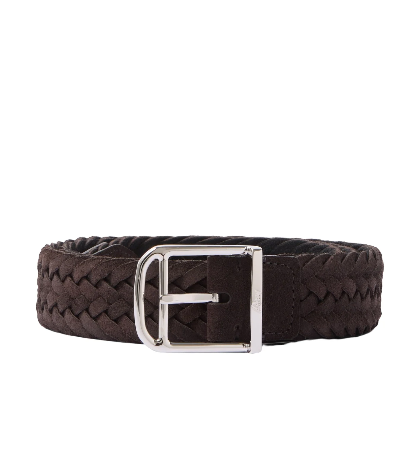 Brioni Braided suede belt