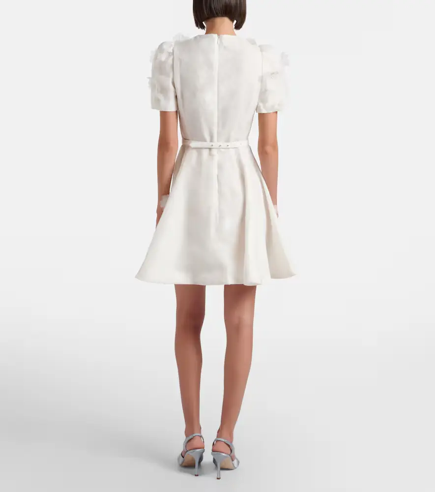 Leo Lin Elyse floral-appliqué linen and silk minidress | Thumbnail 5 Leo Lin Elyse floral-appliqué linen and silk minidress | Thumbnail 5