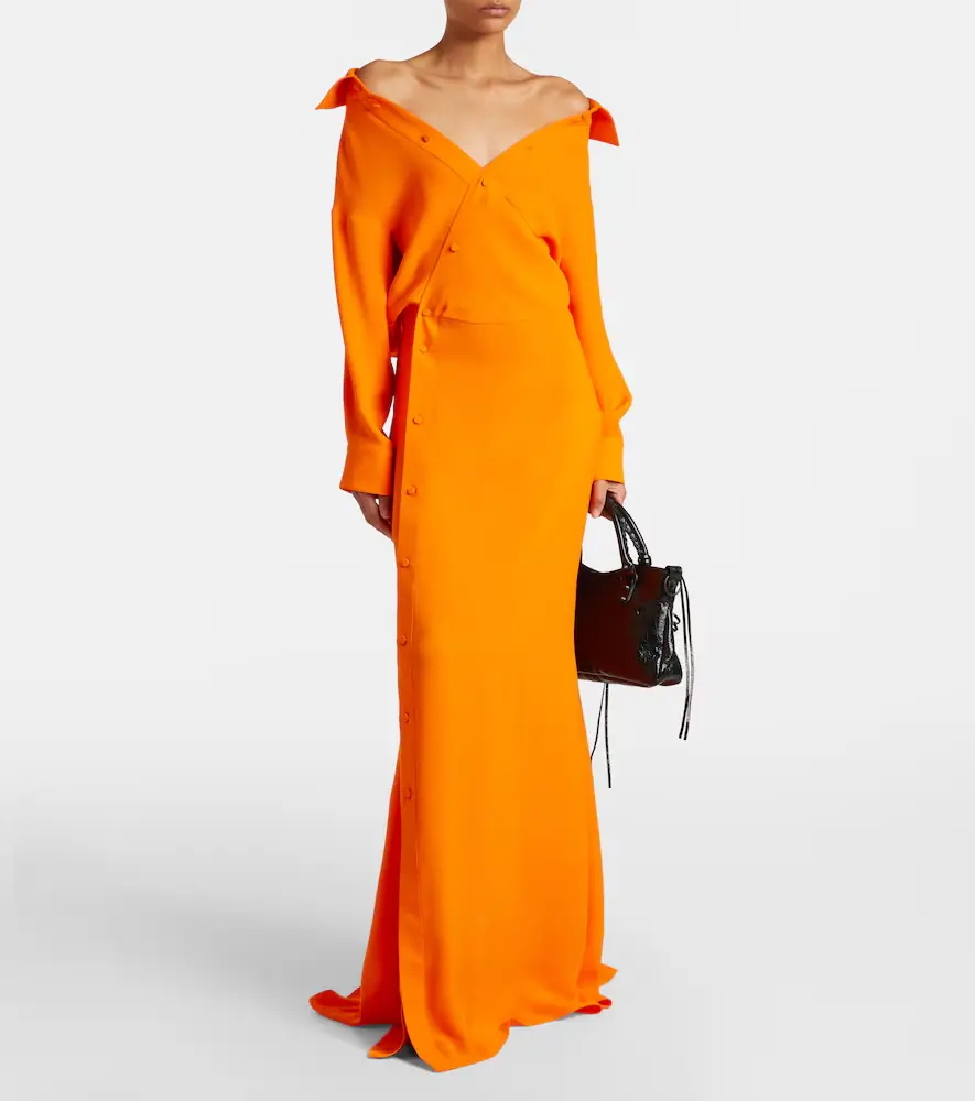 Balenciaga Off-shoulder silk gown | Thumbnail 2 Balenciaga Off-shoulder silk gown | Thumbnail 2