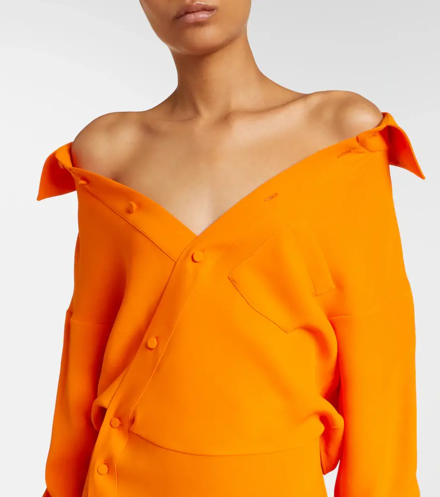 Balenciaga Off-shoulder silk gown | Thumbnail 3 Balenciaga Off-shoulder silk gown | Thumbnail 3