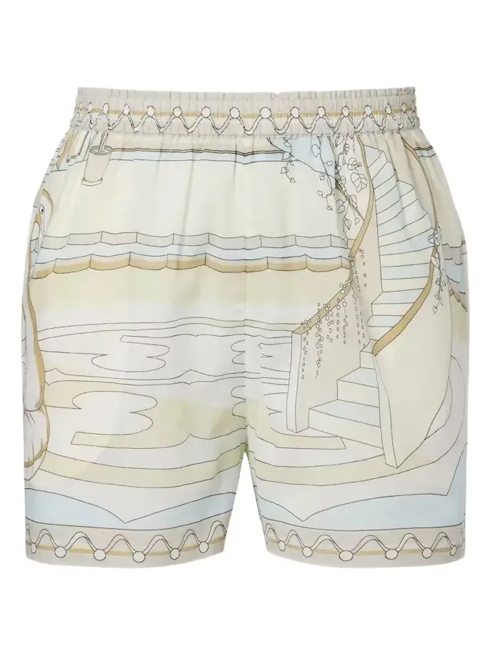 Printed cotton shorts Printed cotton shorts