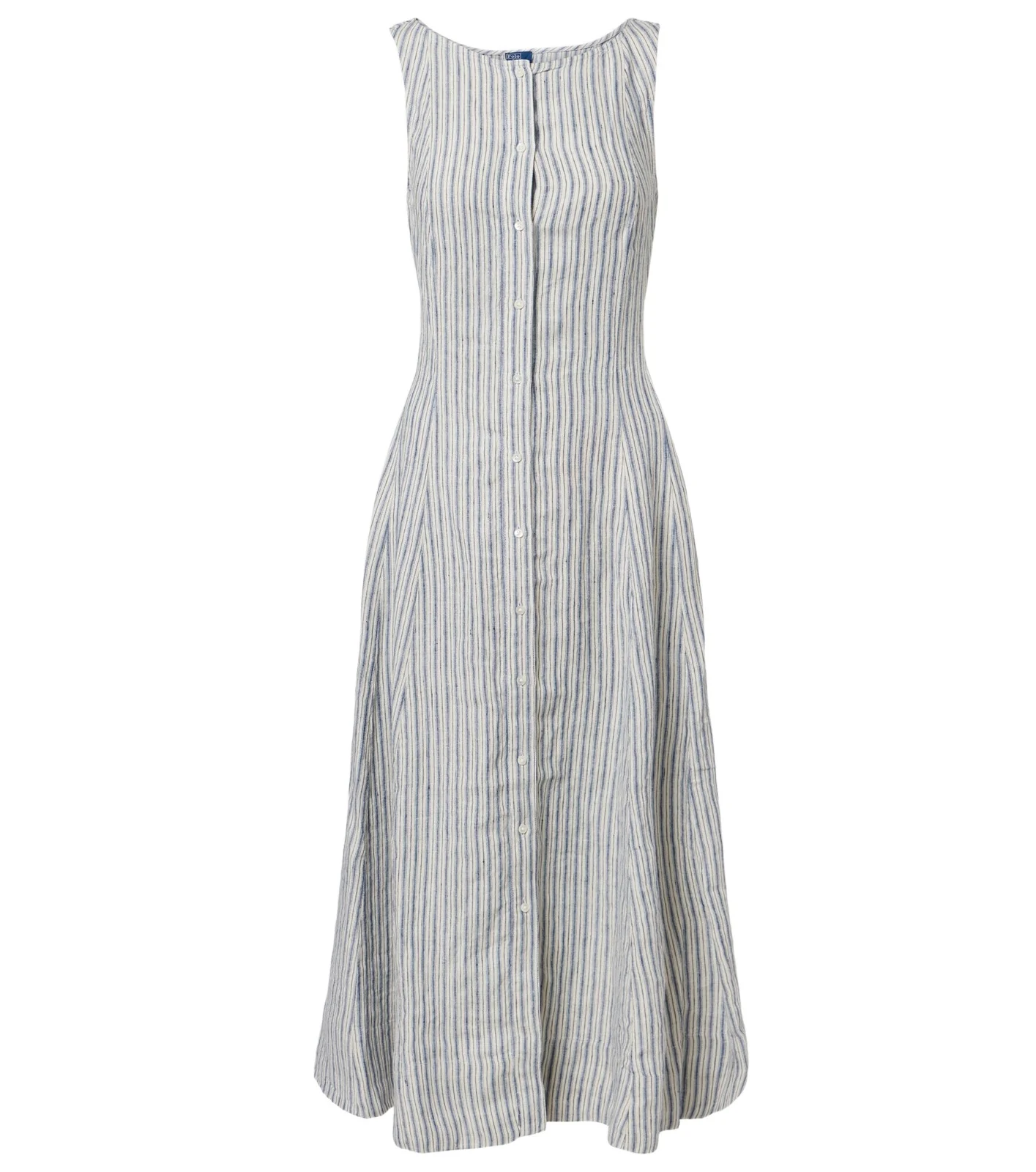 Striped linen midi dress Striped linen midi dress
