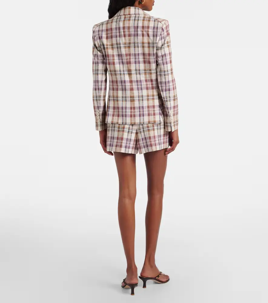 Veronica Beard Allen cotton-blend plaid shorts | Thumbnail 3 Veronica Beard Allen cotton-blend plaid shorts | Thumbnail 3