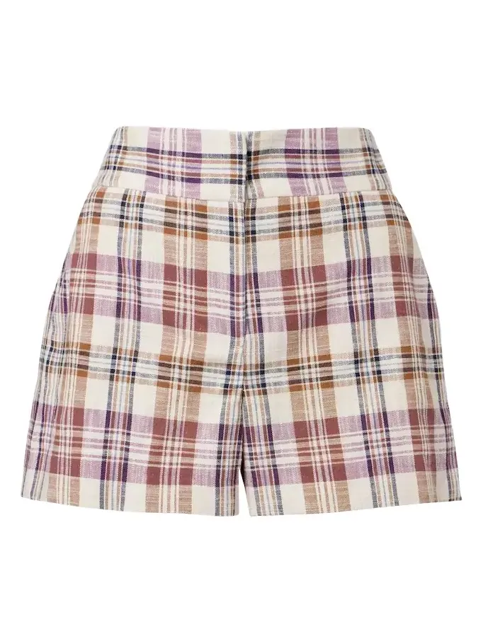 Allen cotton-blend plaid shorts Allen cotton-blend plaid shorts