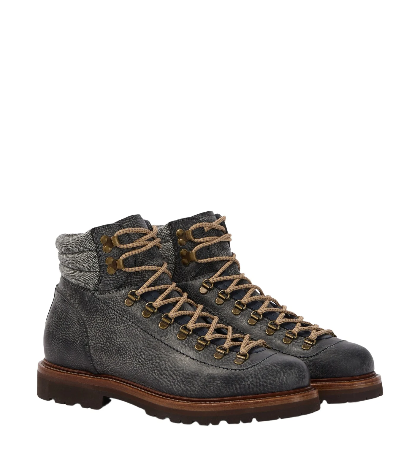 Brunello Cucinelli Leather lace-up boots