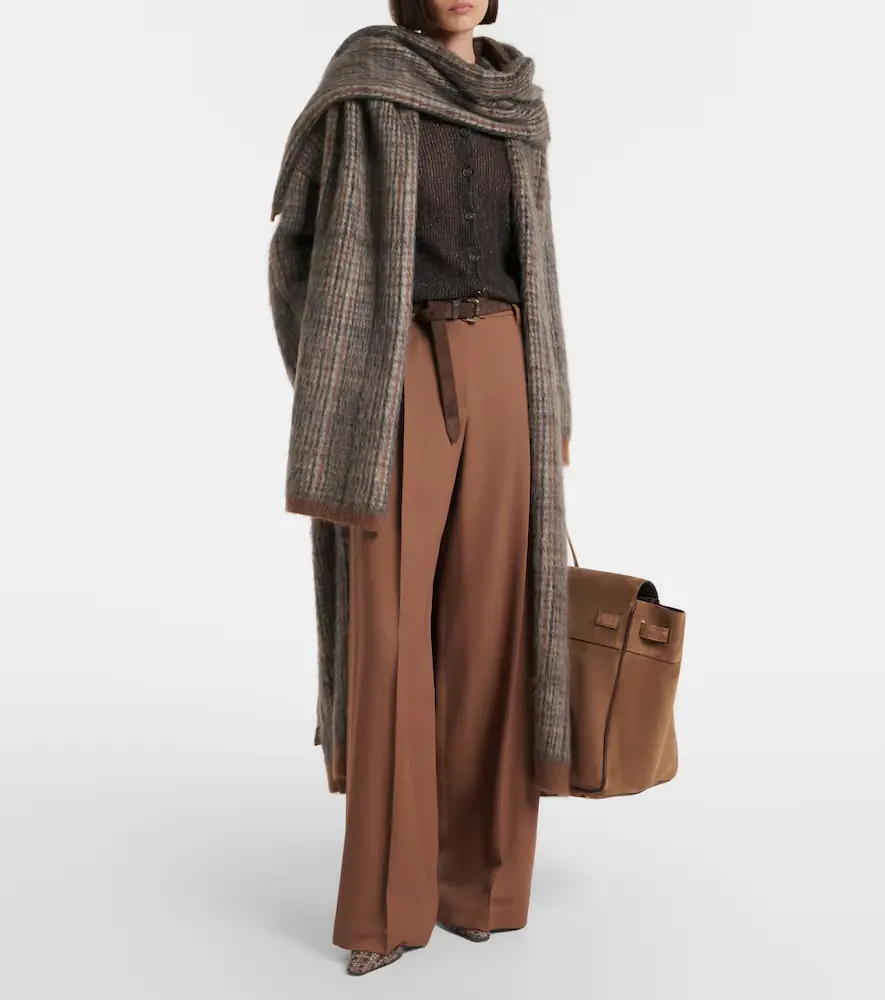 Brunello Cucinelli Monili pleated wool-blend wide-leg pants | Thumbnail 2
