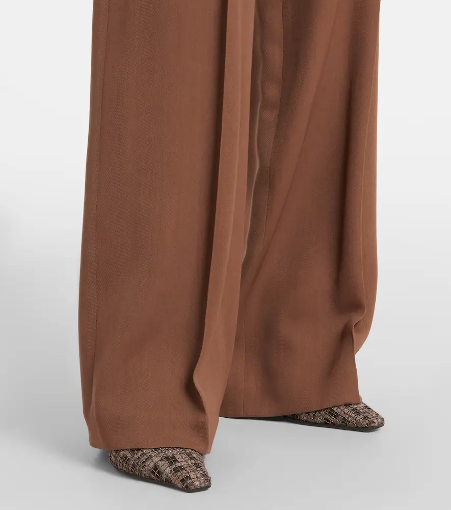 Brunello Cucinelli Monili pleated wool-blend wide-leg pants | Thumbnail 4