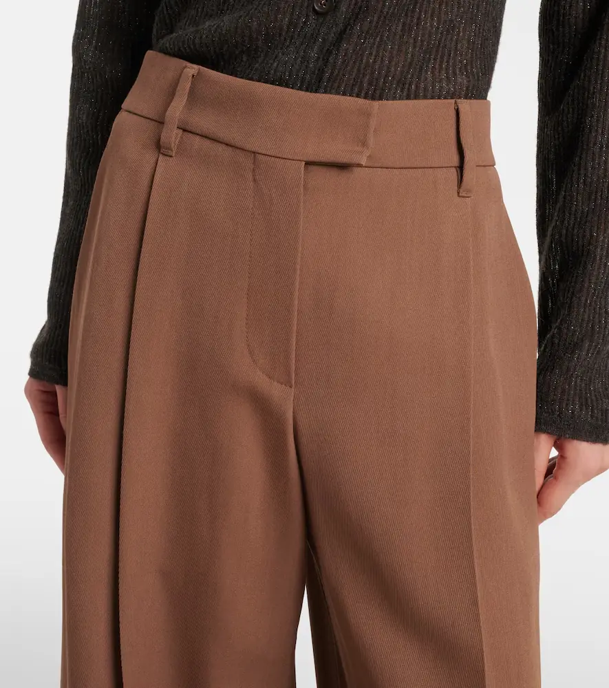 Brunello Cucinelli Monili pleated wool-blend wide-leg pants | Thumbnail 5