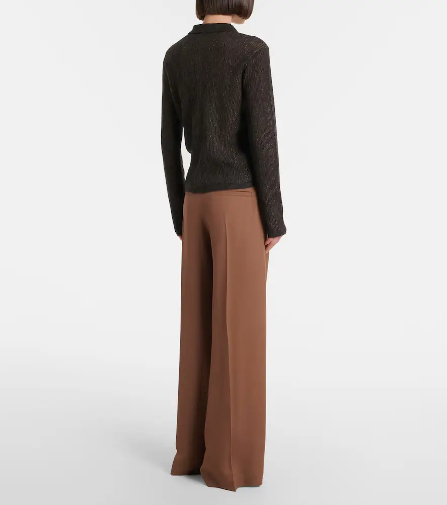 Brunello Cucinelli Monili pleated wool-blend wide-leg pants | Thumbnail 6