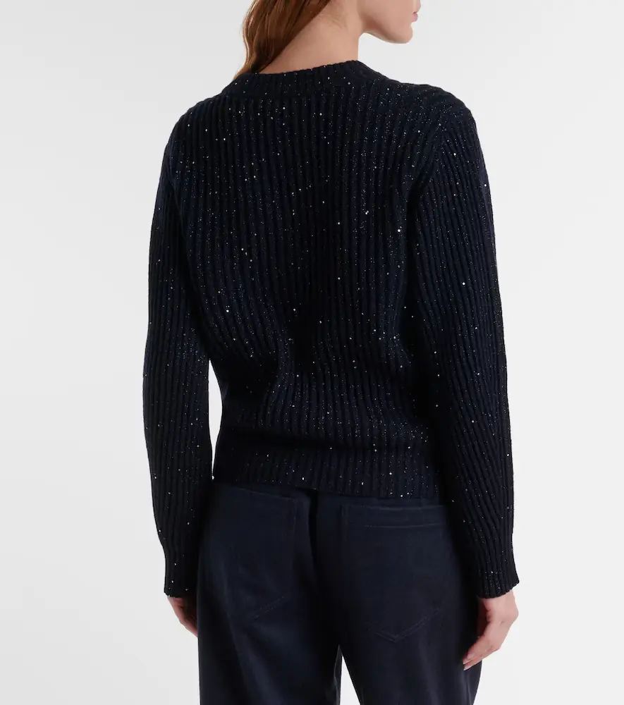 Brunello Cucinelli Sequined cashmere and wool-blend sweater | Thumbnail 5