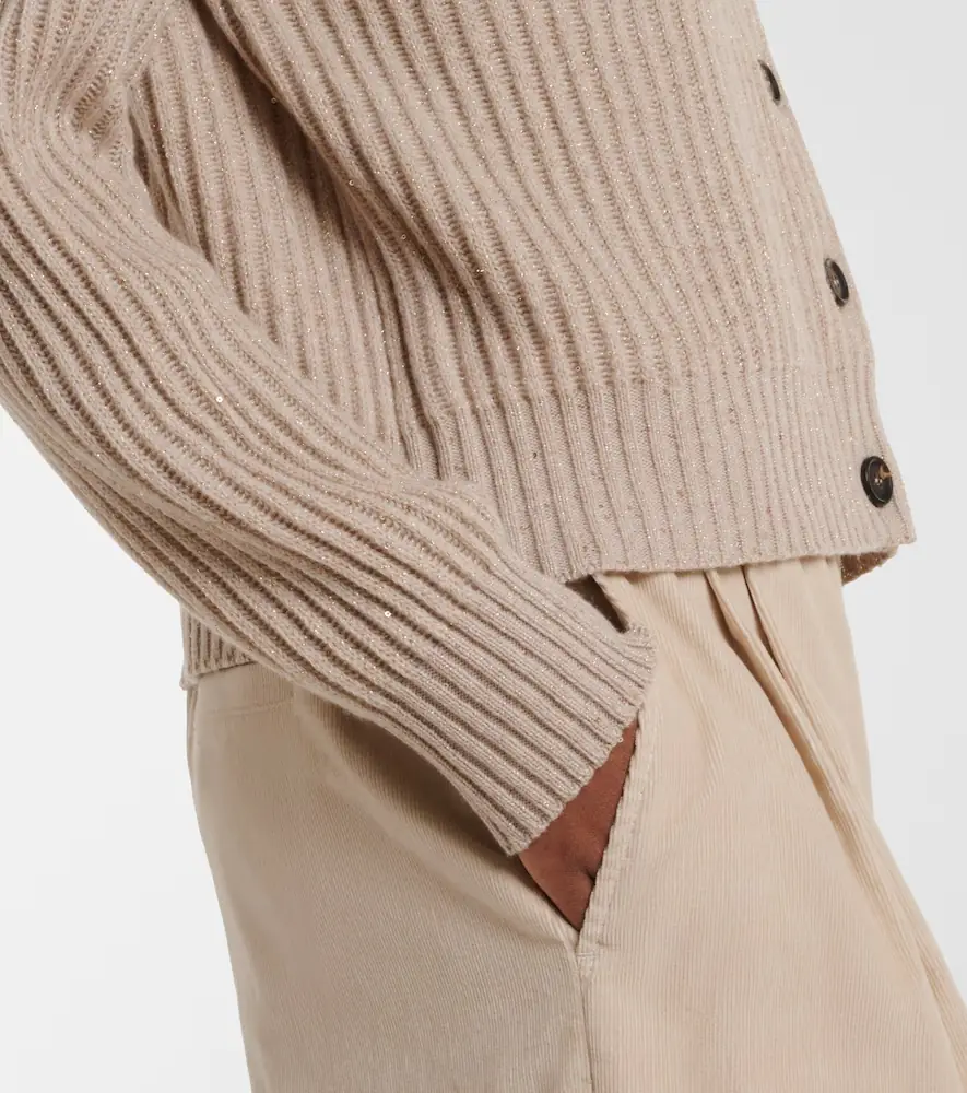 Brunello Cucinelli Ribbed-knit cashmere and wool-blend cardigan | Thumbnail 5 Brunello Cucinelli Ribbed-knit cashmere and wool-blend cardigan | Thumbnail 5