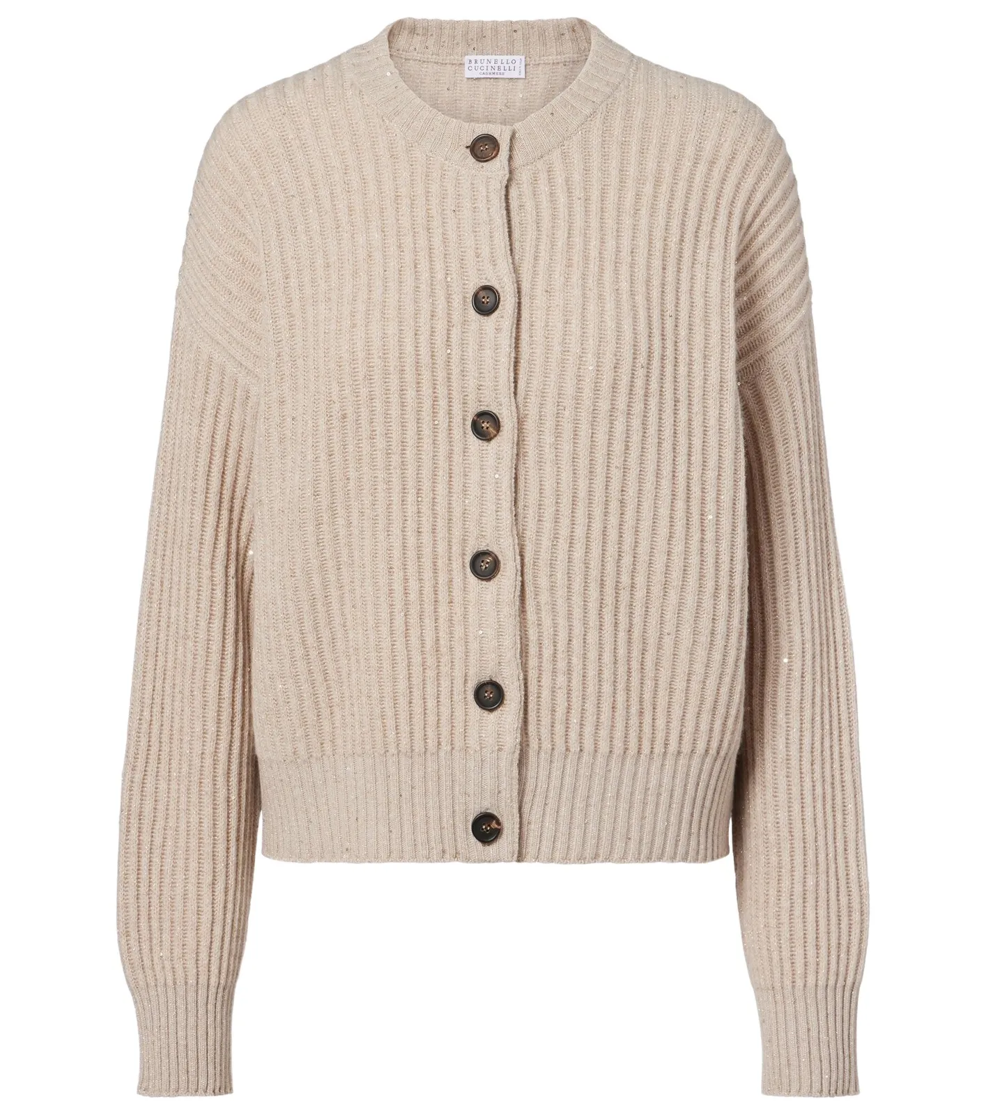 Brunello Cucinelli Ribbed-knit cashmere and wool-blend cardigan