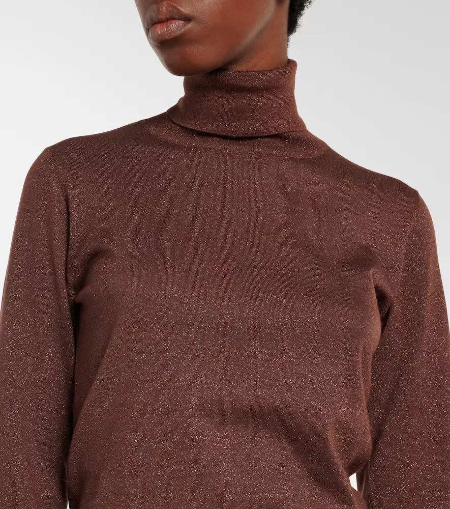 Brunello Cucinelli Cashmere and silk-blend turtleneck sweater | Thumbnail 3