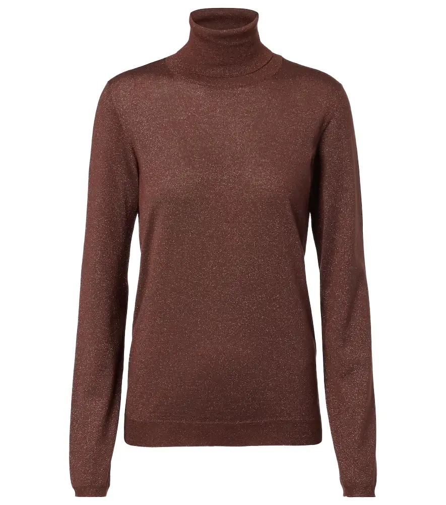 Brunello Cucinelli Cashmere and silk-blend turtleneck sweater