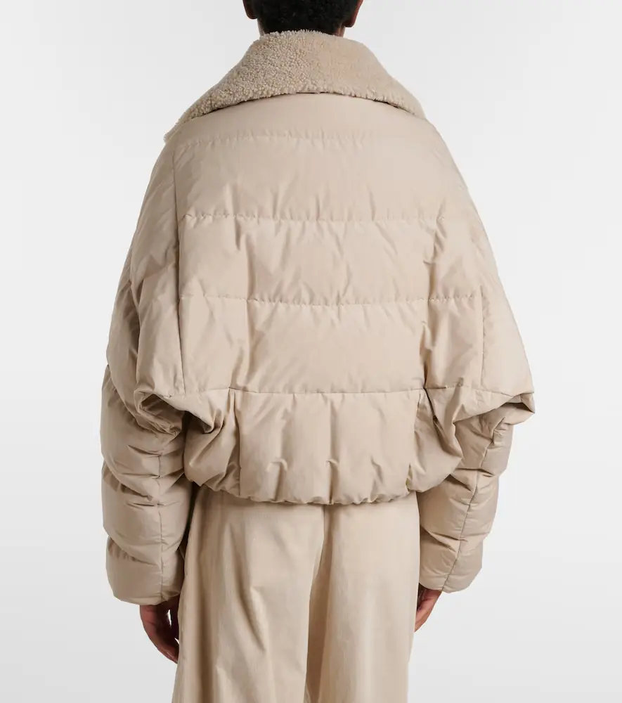 Brunello Cucinelli Shearling-trimmed cotton-blend down jacket | Thumbnail 5