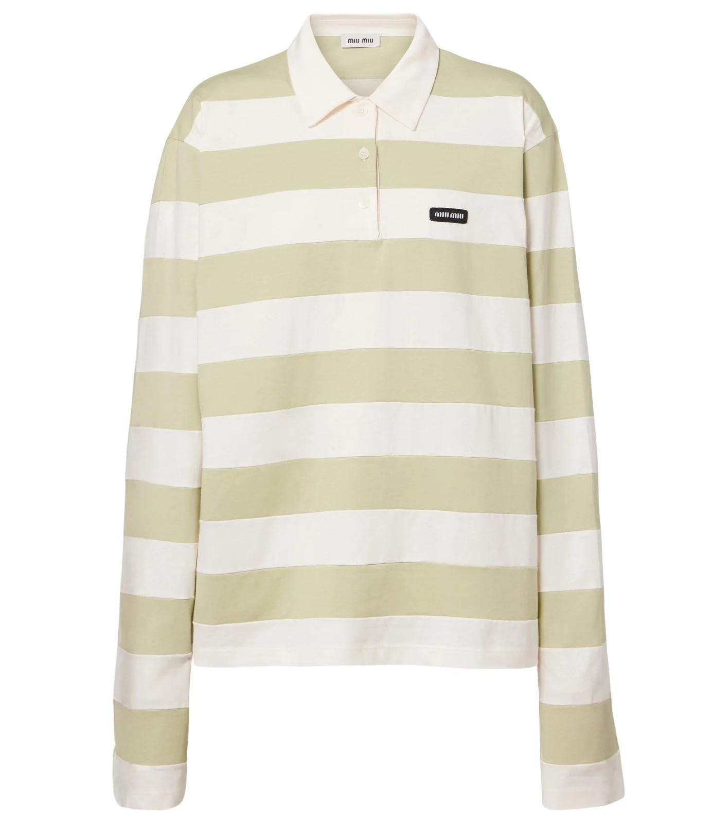 Striped cotton jersey polo shirt Striped cotton jersey polo shirt