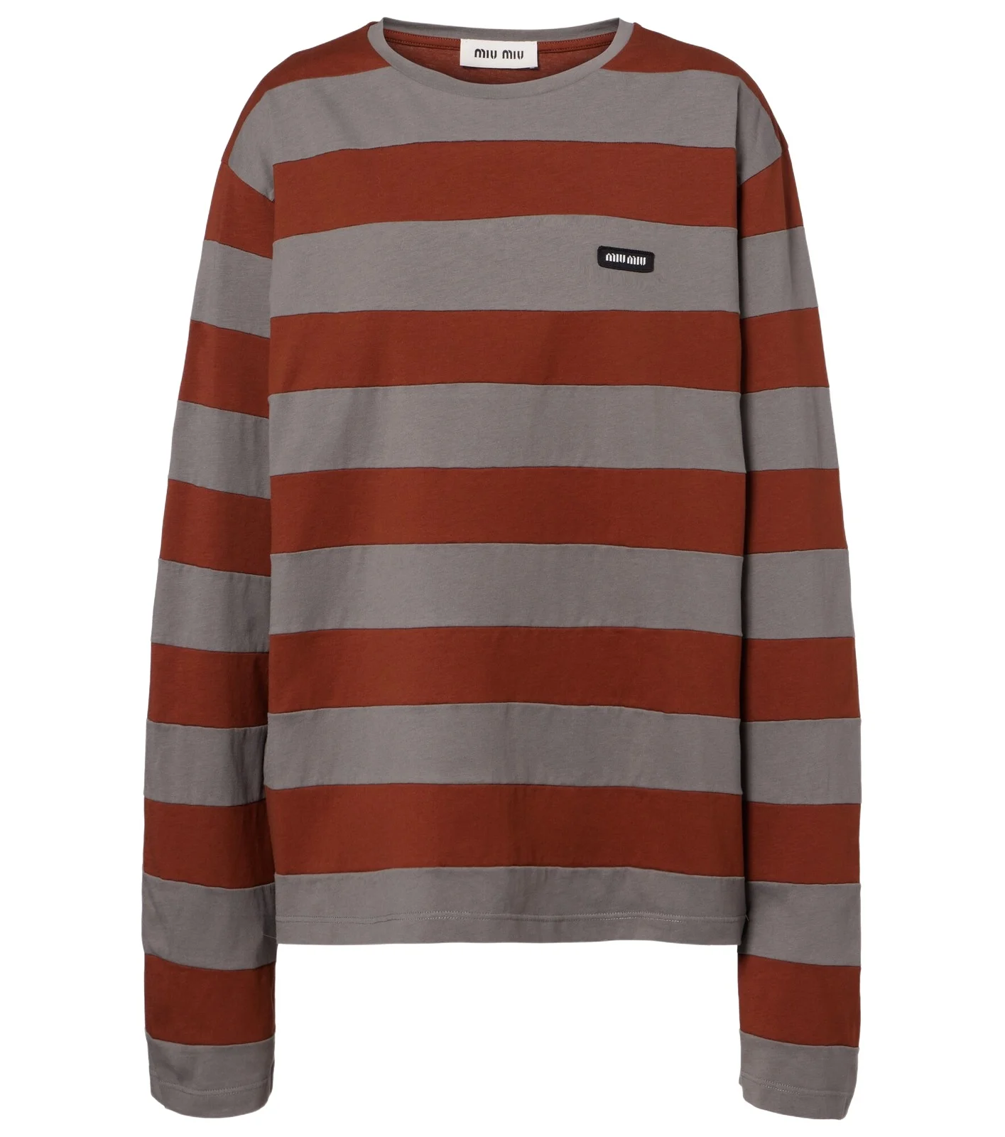 Miu Miu Striped cotton jersey T-shirt