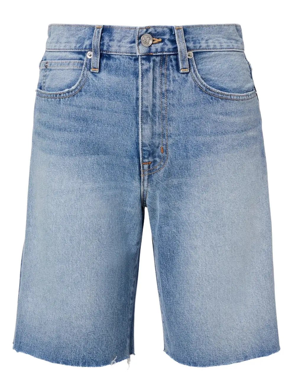 SLVRLAKE Bermuda Cut Off frayed denim shorts
