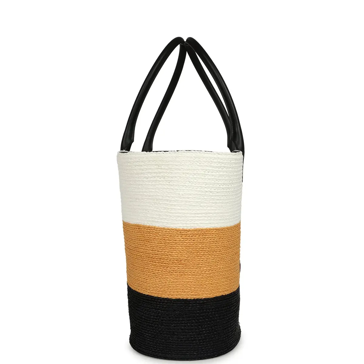 Chanel Chanel Maxi Coco Beach Small Shopping Bag White, Dark Beige, Black Raffia and Calfskin | Thumbnail 3 Chanel Chanel Maxi Coco Beach Small Shopping Bag White, Dark Beige, Black Raffia and Calfskin | Thumbnail 3