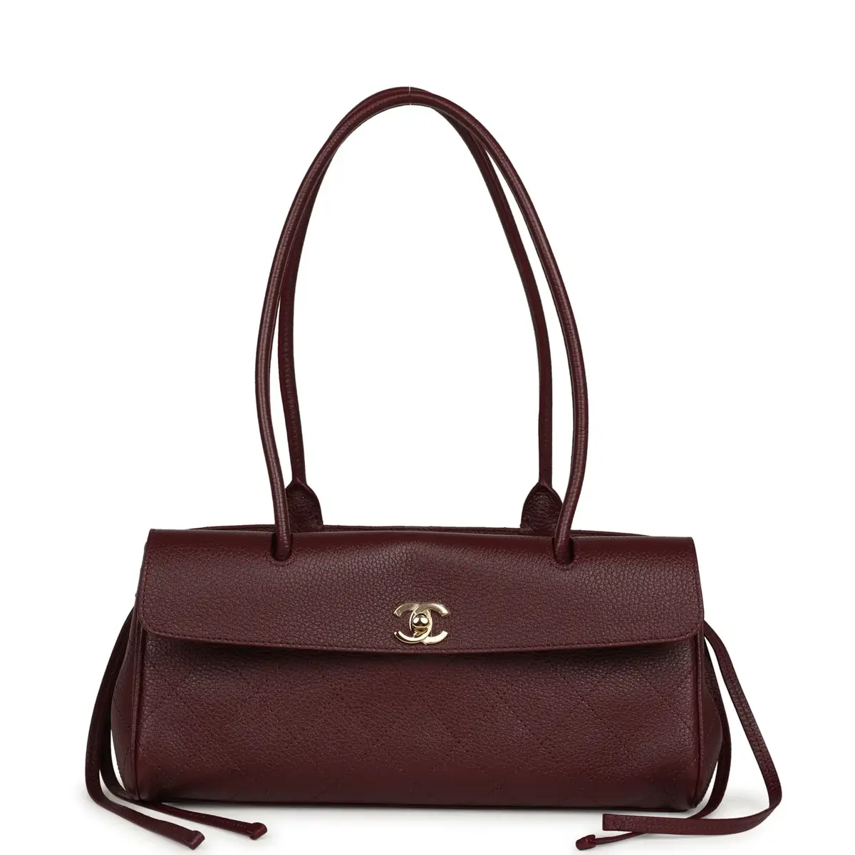Chanel Chanel Small "Urban Essential" East West Shopping Tote Dark Burgundy Caviar Gold Hardware | Image 1 Chanel Chanel Small "Urban Essential" East West Shopping Tote Dark Burgundy Caviar Gold Hardware | Image 1