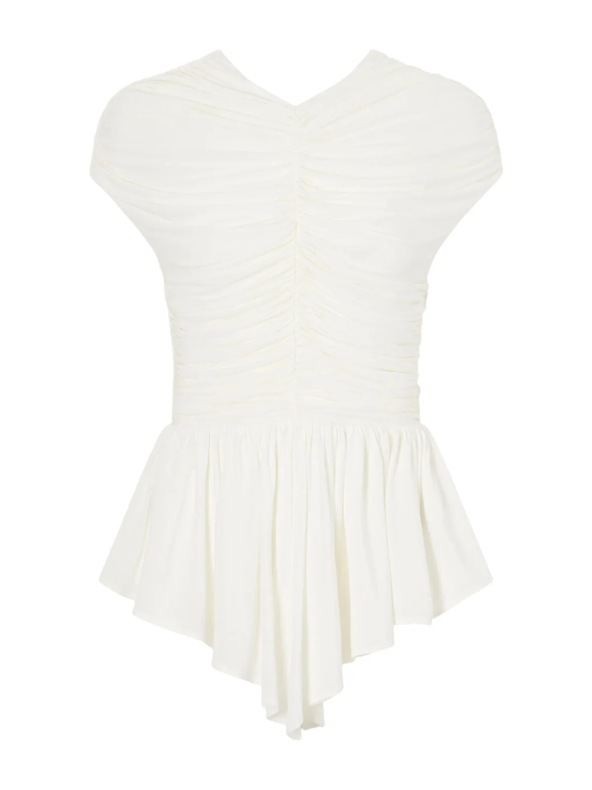 Gabor Ruched Ruffled Stretch-jersey Blouse Gabor Ruched Ruffled Stretch-jersey Blouse