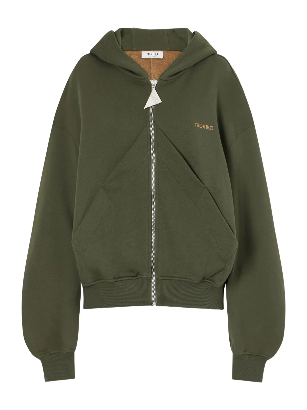 The Attico Cotton-jersey Zip-up Hoodie