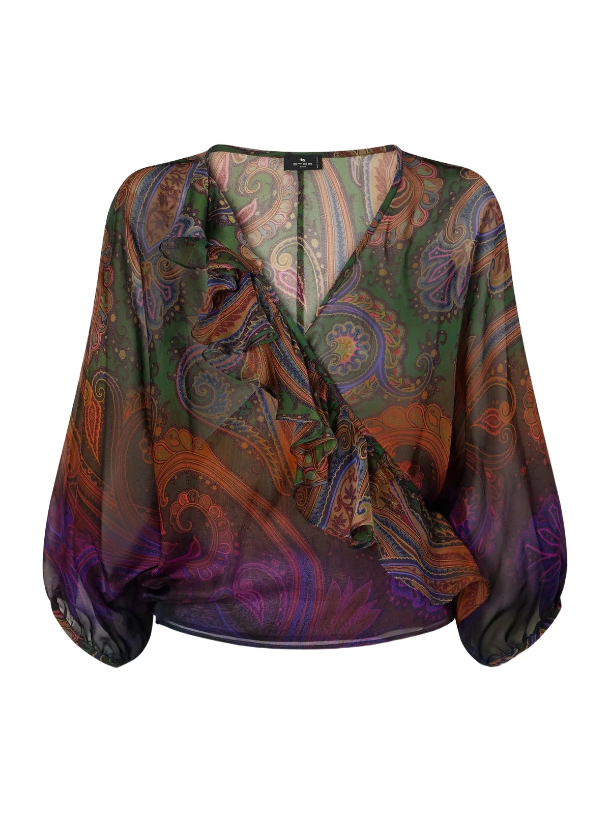 Paisley-printed Silk Blouse Paisley-printed Silk Blouse