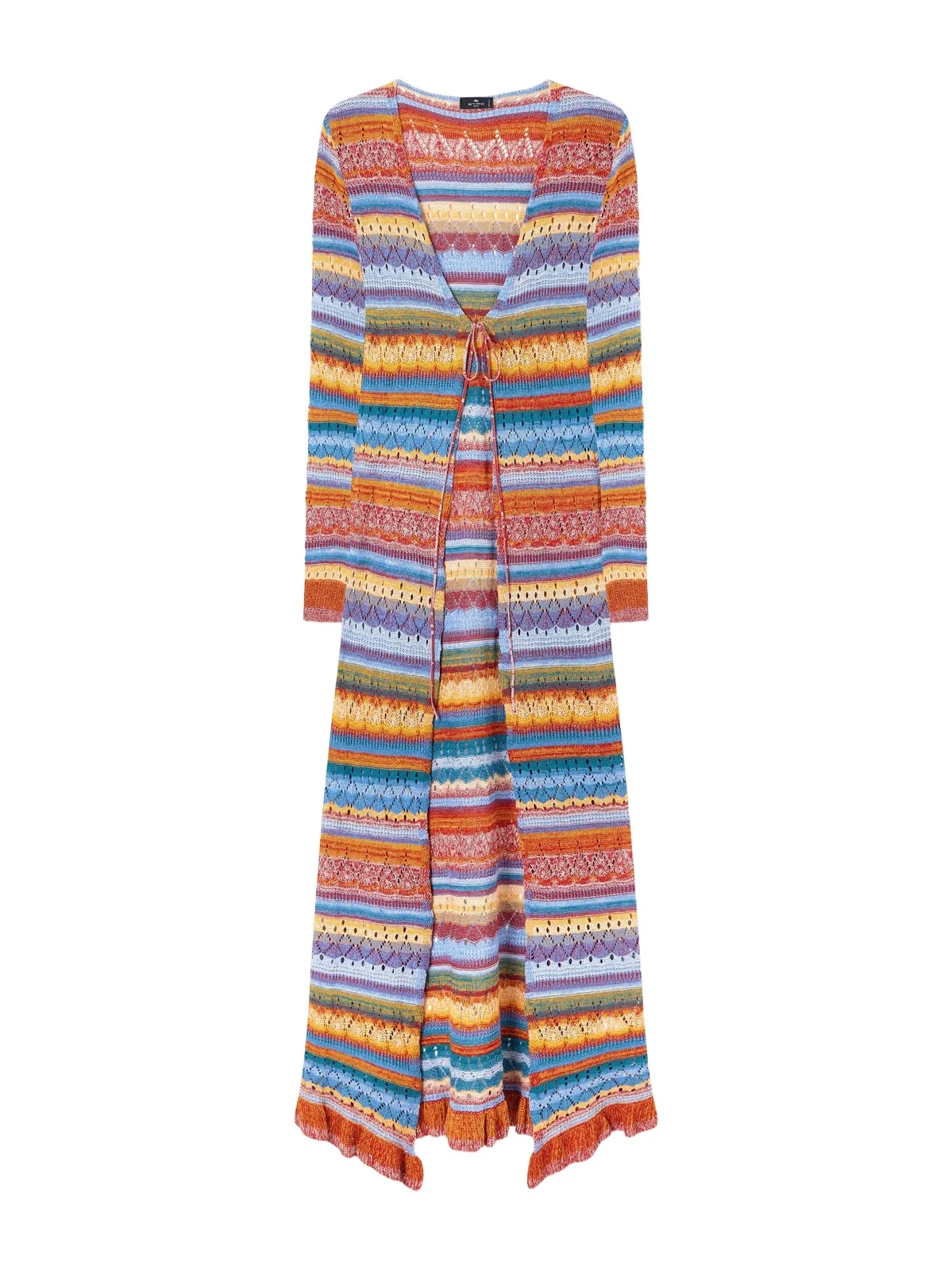 Striped Pointelle-knit Cotton Cardigan Striped Pointelle-knit Cotton Cardigan