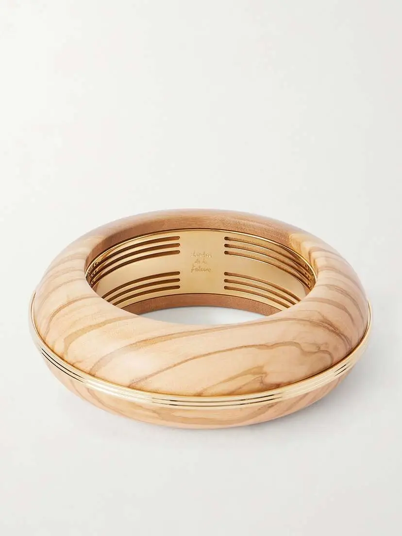 Jacques Marie Mage + Loulou De La Falaise Lucie Gold-tone Wood Bangle | Thumbnail 3 Jacques Marie Mage + Loulou De La Falaise Lucie Gold-tone Wood Bangle | Thumbnail 3