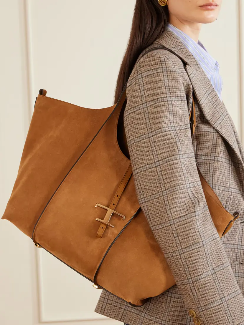 Tod's T Timeless Medium Suede Shoulder Bag | Thumbnail 2 Tod's T Timeless Medium Suede Shoulder Bag | Thumbnail 2