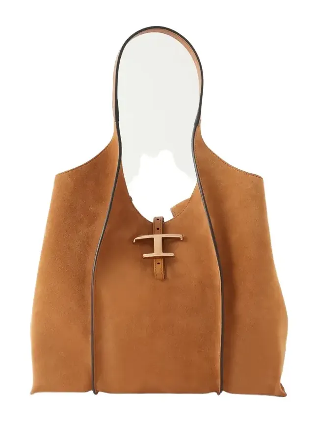 T Timeless Medium Suede Shoulder Bag T Timeless Medium Suede Shoulder Bag