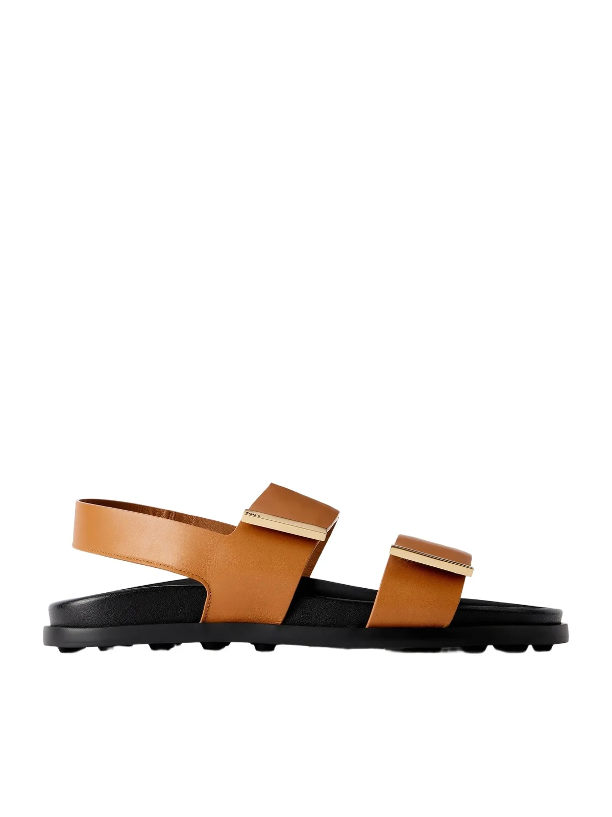 Buckled Leather Slingback Sandals