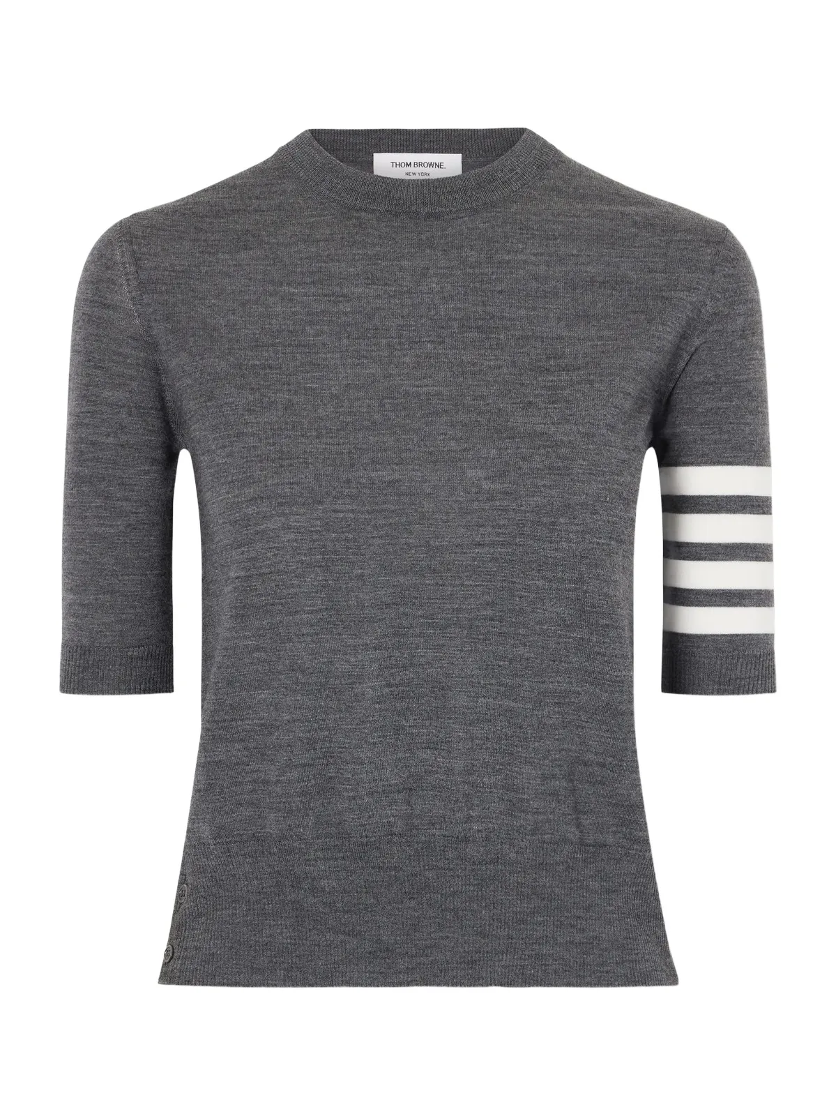 Grosgrain-trimmed Striped Wool-blend Sweater Grosgrain-trimmed Striped Wool-blend Sweater