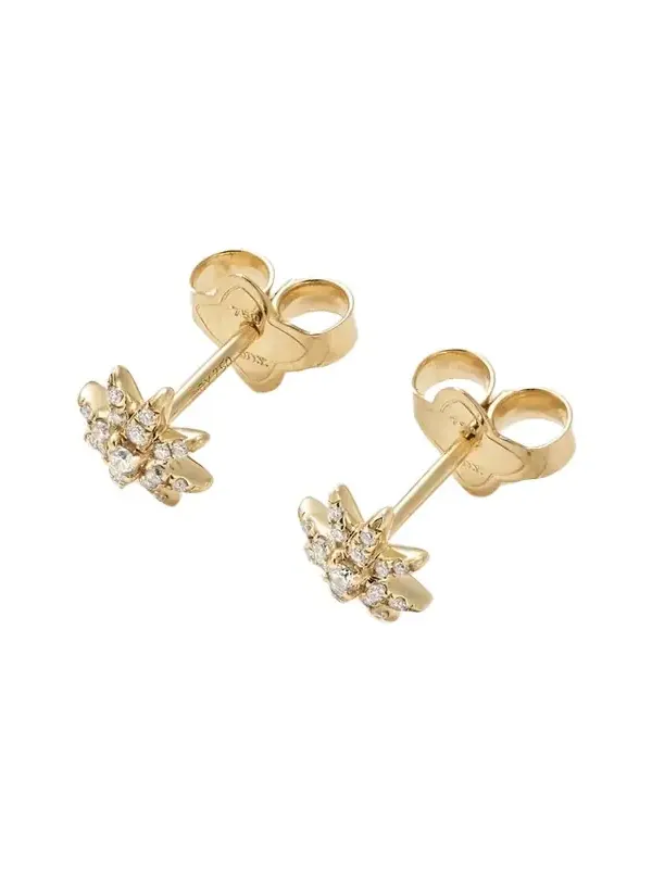 David Yurman Starburst 18-karat Gold Diamond Earrings | Thumbnail 1 David Yurman Starburst 18-karat Gold Diamond Earrings | Thumbnail 1